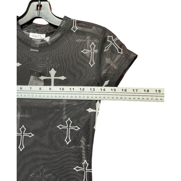 Rue 21 - Women's Short Sleeve Round Neck Bodysuit - Black - Extra Small - Picture 3 of 13